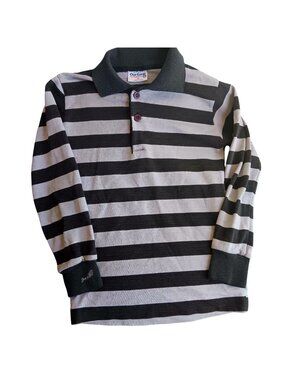 True Vintage Boys 8 1970's Shrt Single Stitch Health-Tex Striped Polo